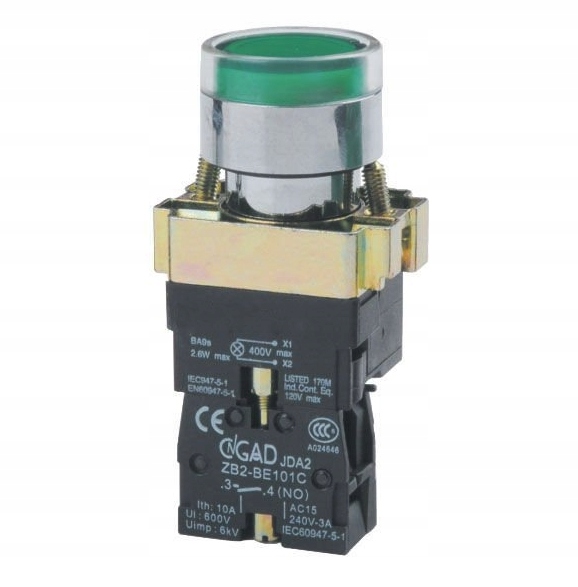Przełącznik Tablicowy Monostabilny 3A 240V Zielony