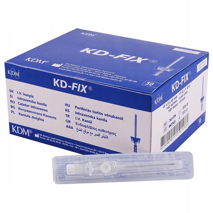 

Kaniula wenflon Kd-fix G17 1,5 x 45 mm Biała