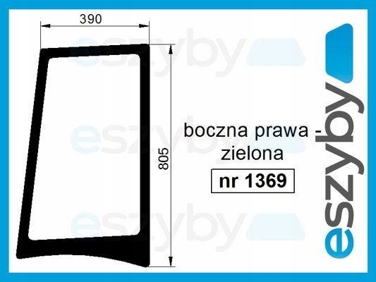 sklo Claas Renault Axos 310 320 330 boční pravé
