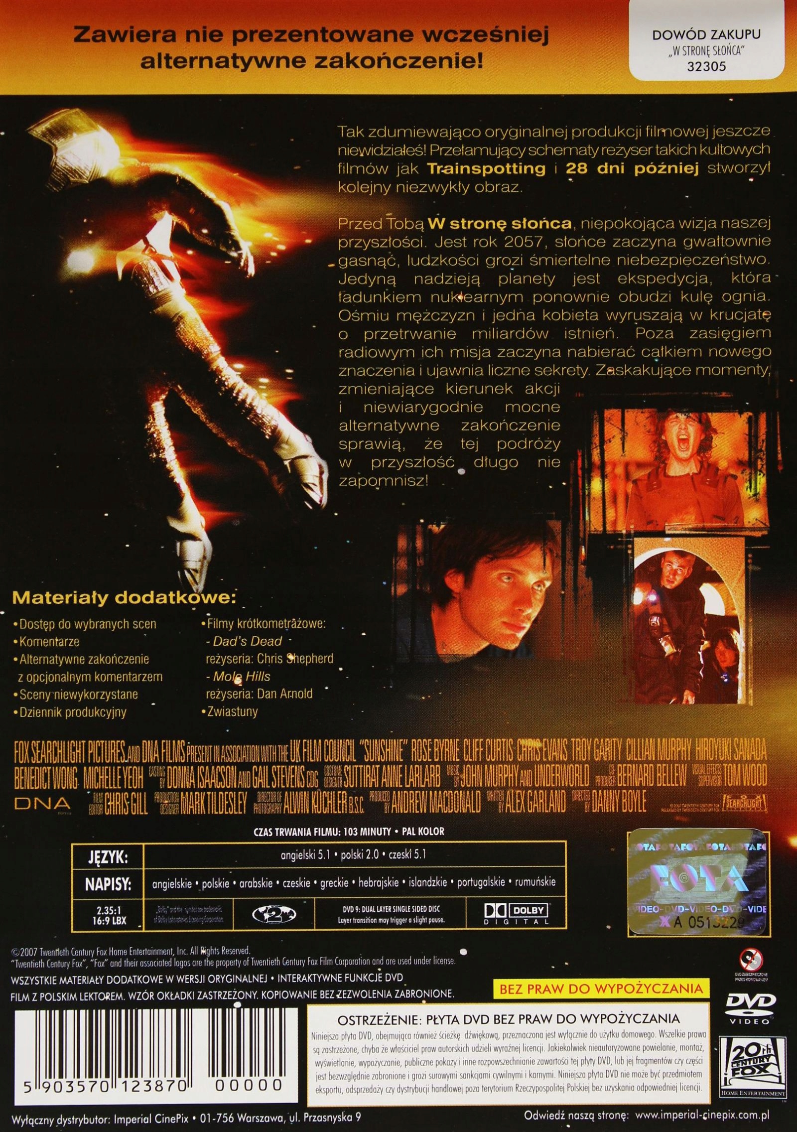 W STRONĘ SŁOŃCA (2007) (DVD) Gatunek science fiction