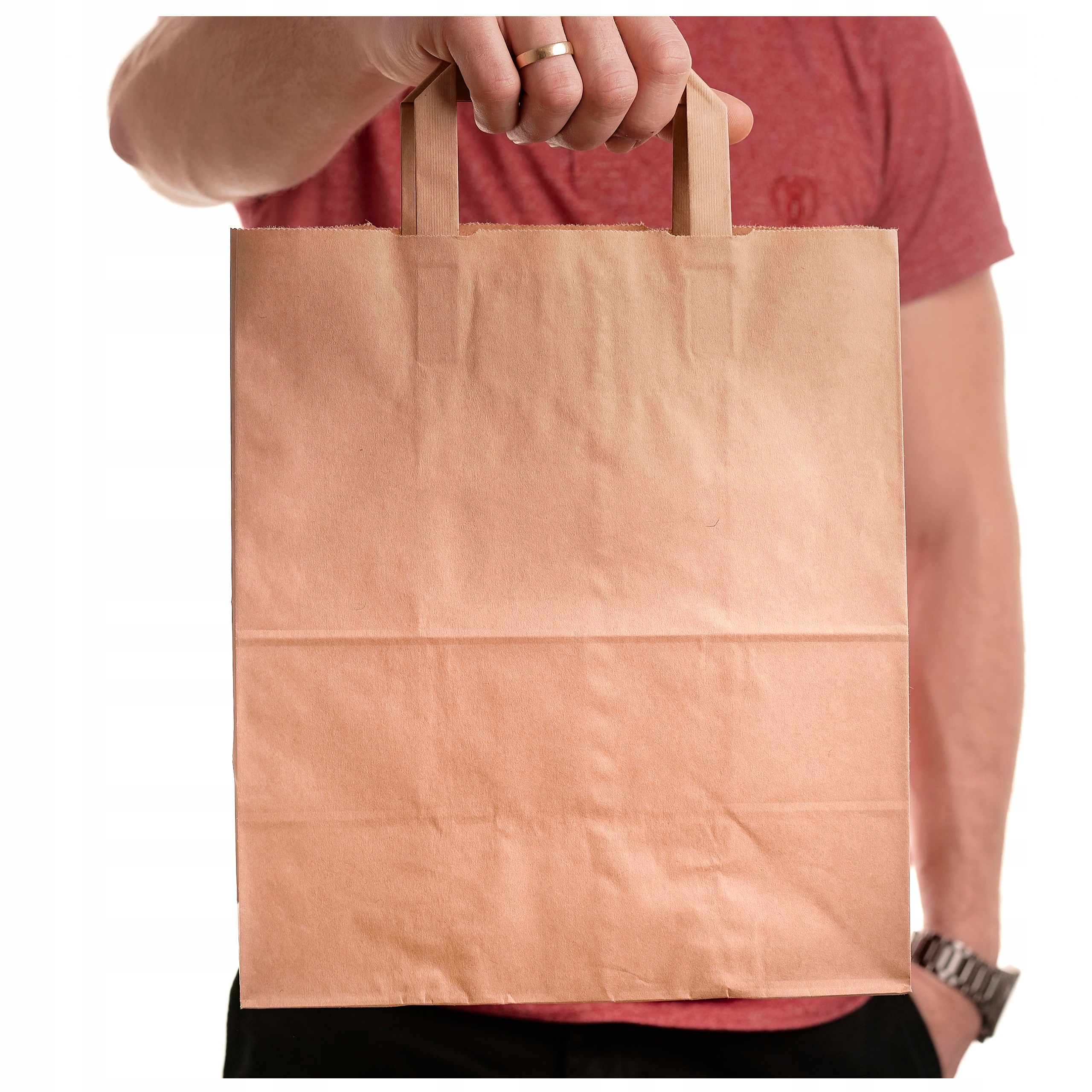 

Torba papierowa eko brąz 25x14x30cm uchwyt 25 szt