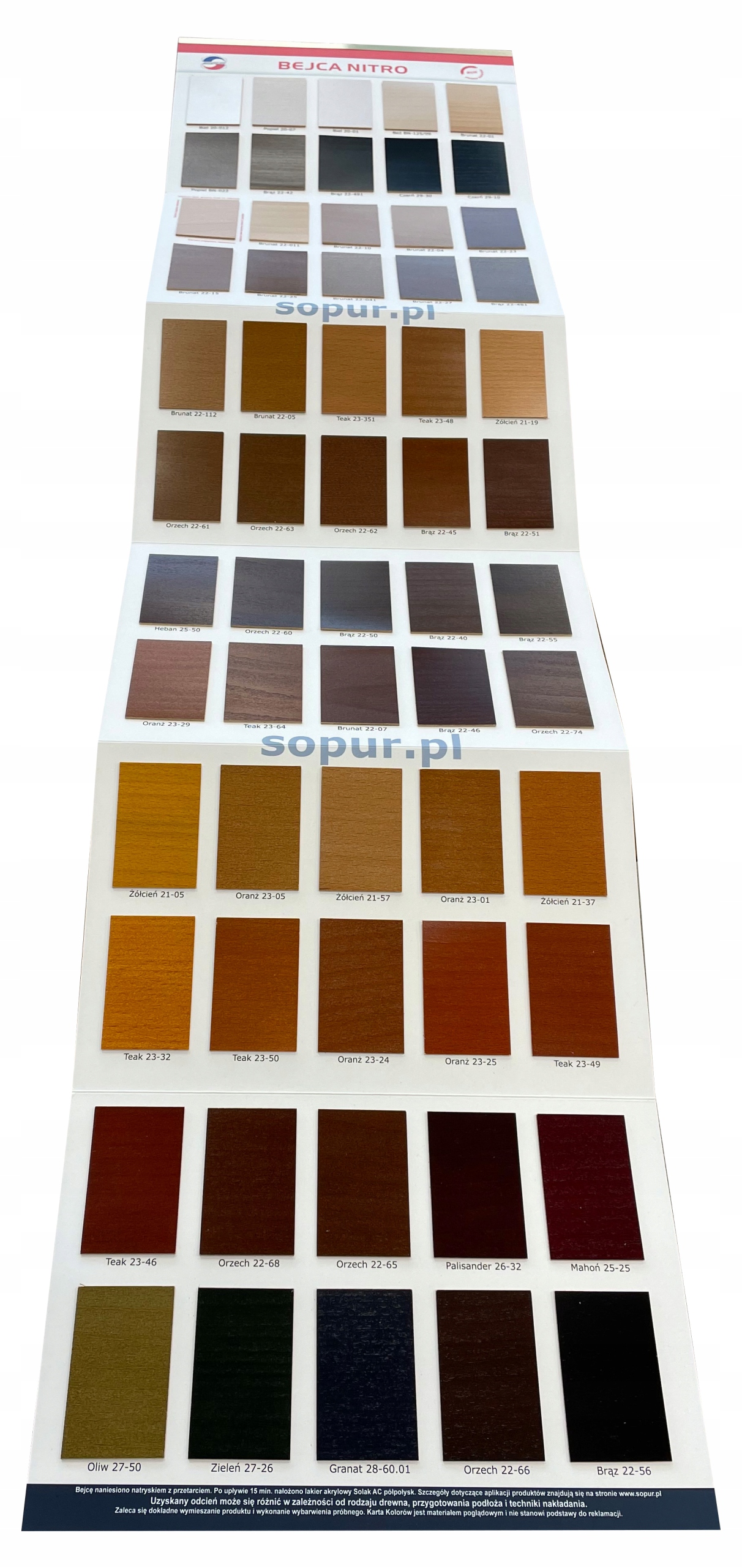 Sopur Katalog barevná karta vzorník Bejc Nitro na Buku