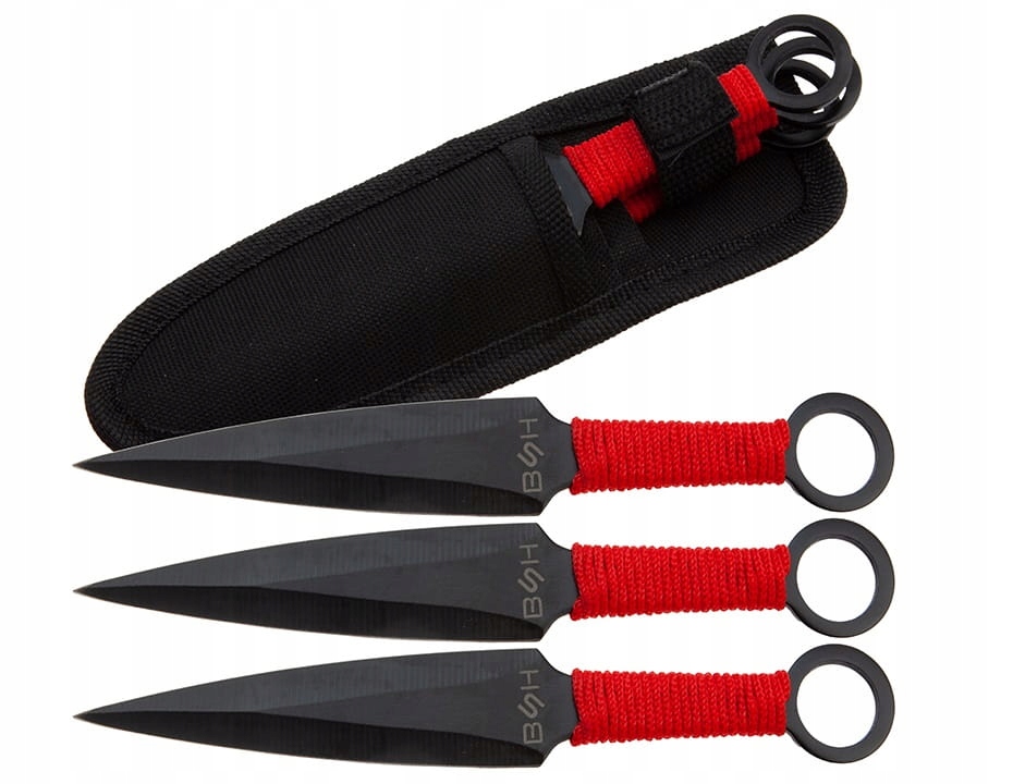 

Nóż Rzutka Shuriken Noże Do Rzucania 3 Sztuki Etui