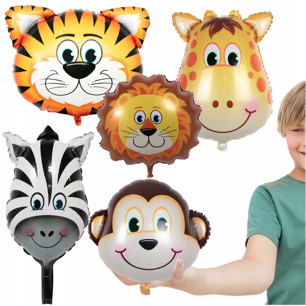 

Balony Foliowe Zwierzęta 5 Sztuk Balonowe Zoo