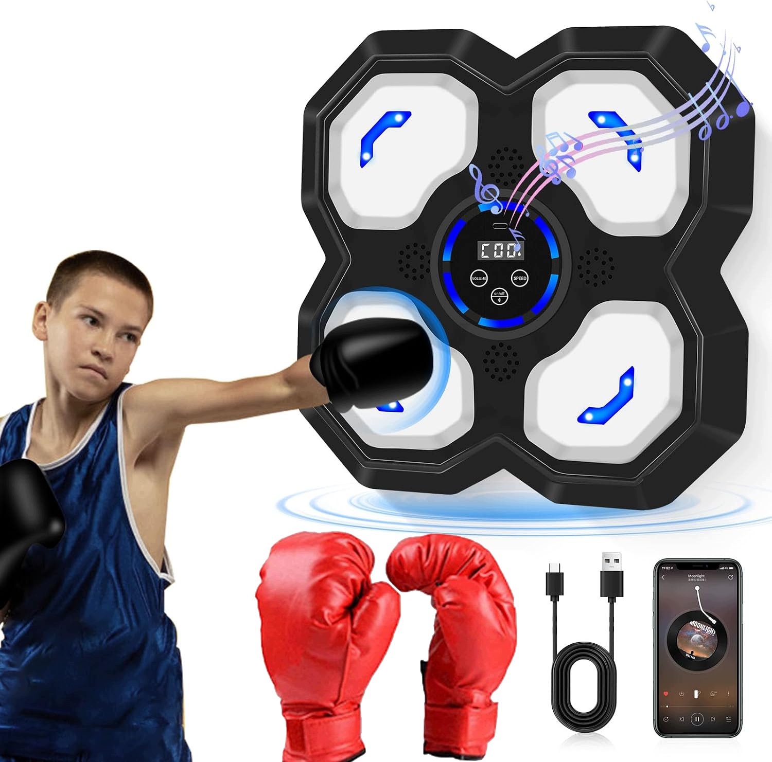 Music Boxing Machine pro montáž na stěnu – zařízení s 9 rychlostními stupni