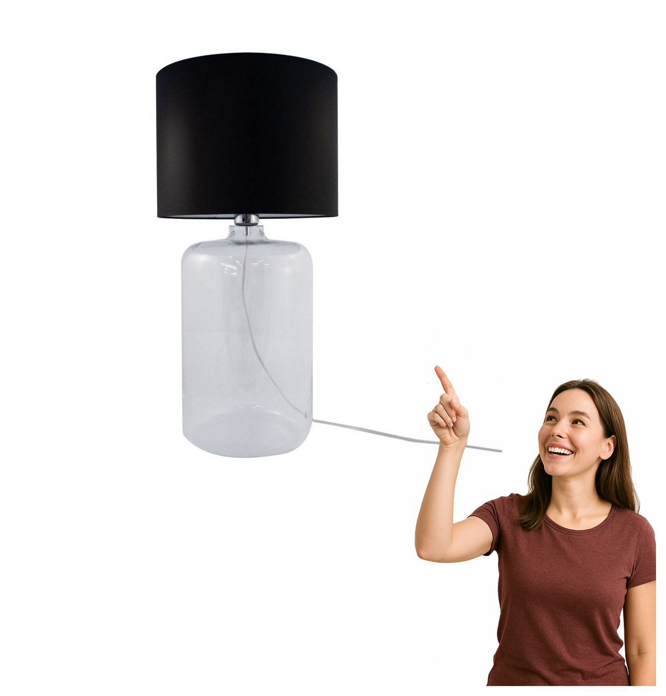 Stolová lampa Amarsa Transparent 5507BK Zuma Line