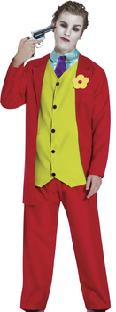 Kostým Mr Smile Joker oblek červený Klaun L