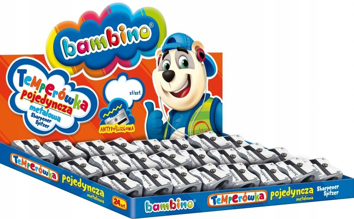 Temperówka metalowa BAMBINO POJEDYŃCZA Rodzaj manualna pojedyncza