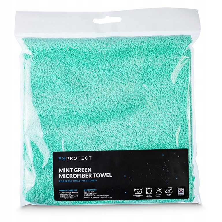 Fx Protect Mint Green Bezszwowa Mikrofibra 550g Do Docierania Czyszczenia