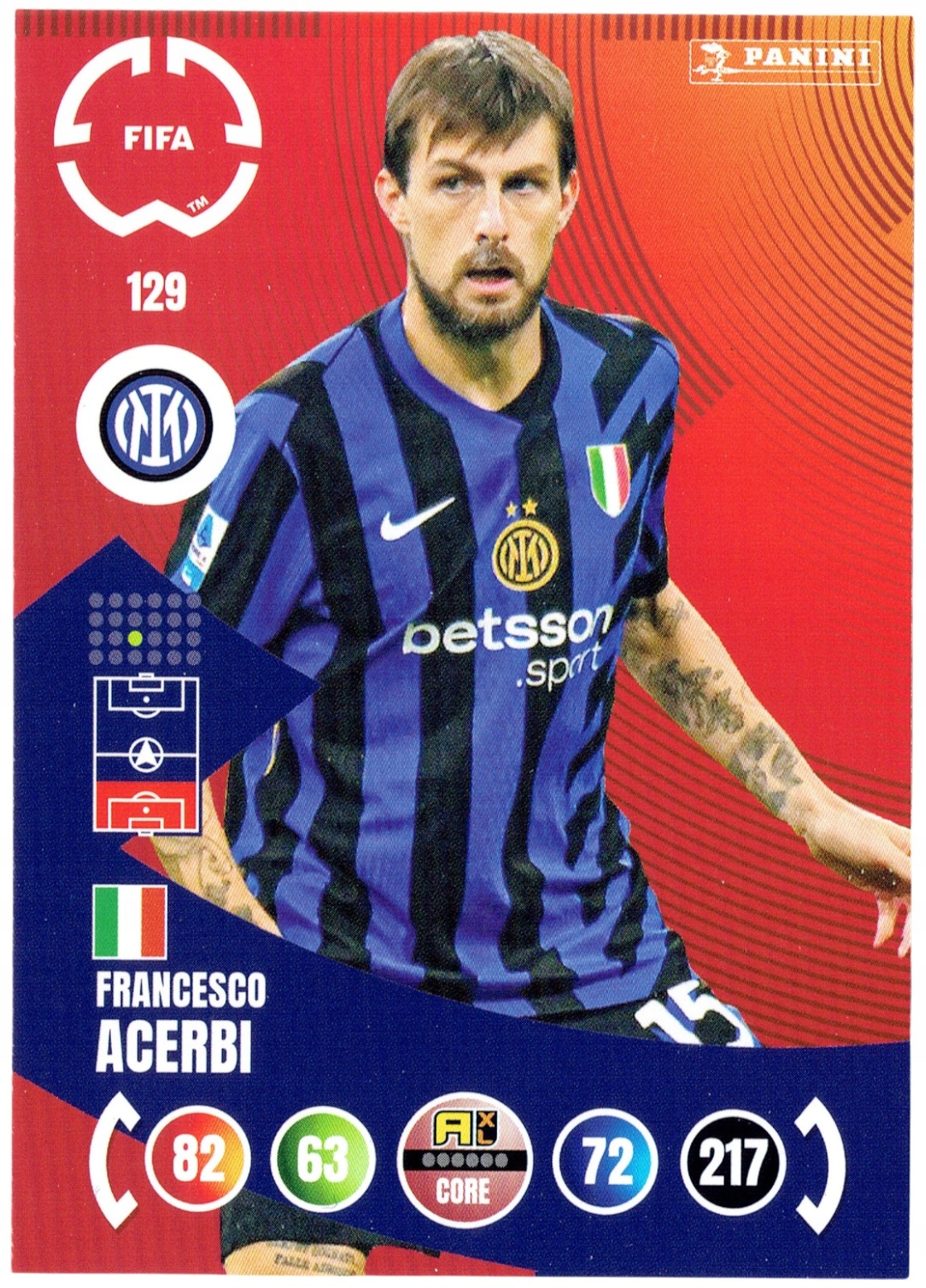 Fifa Club World Cup 2025 Core Team Mate 129 Francesco Acerbi Inter