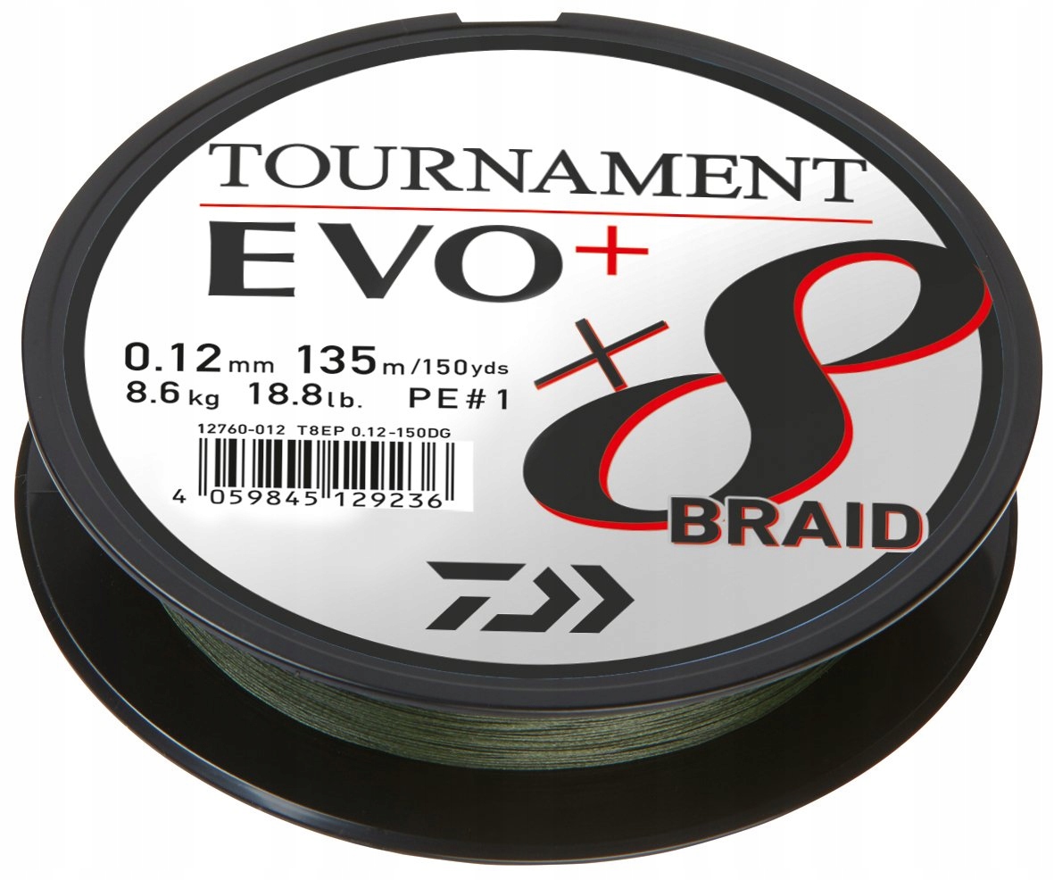 Daiwa plecionka 8x Tournament Evo+ 135m/ 0,16mm Dg