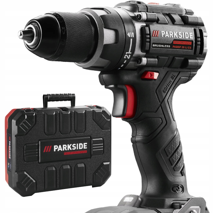 Akumulatorowa Wiertarko-Wkrętarka Parkside Performance Pabsp 20-Li C4 60Nm
