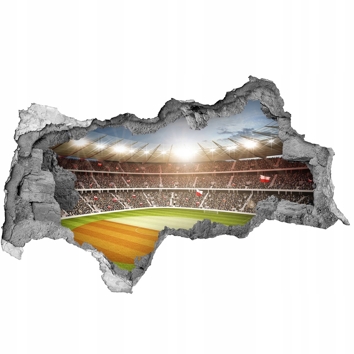 

Fototapeta dziura na ścianę 3d Stadion Polska