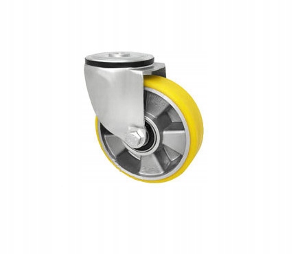 Hliníkovo-polyuretanové kolo v pouzdře s otvorem fi140