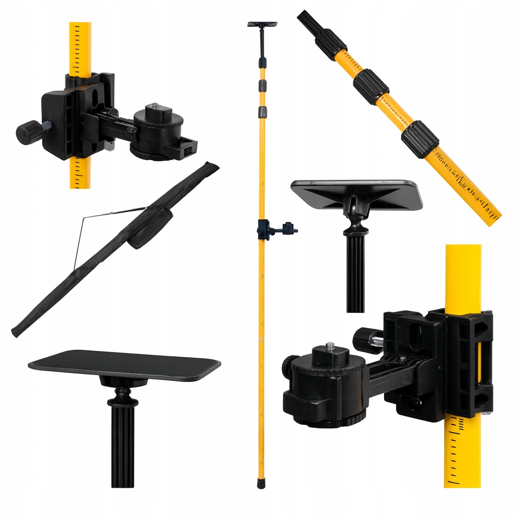 TYCZKA ROZPOROWA TELESKOPOWA DO LASERA STATYW POZIOMICY LASEROWEJ 285 cm
