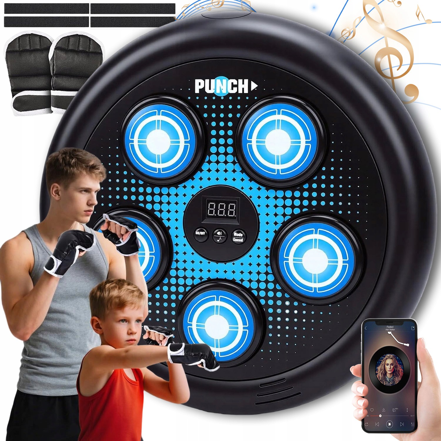 Bluetooth Elektronická Hudba Boxerský Štít 3 Režimy Rychlosti Trvalý