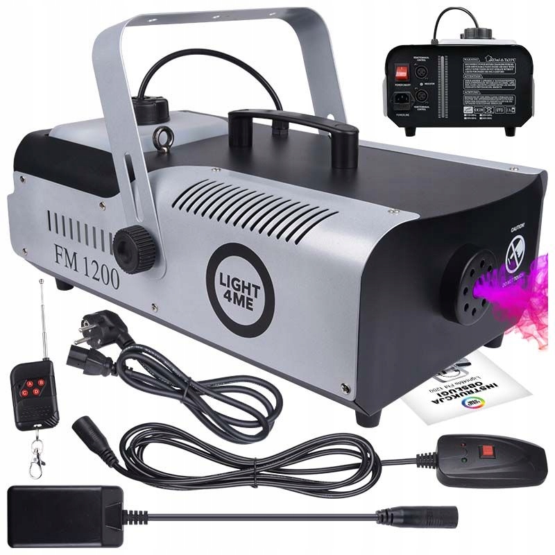 Wytwornica Dymu Mgły Zadymiarka Mocna Wydajna LIGHT4ME Fm 1200W Pilot