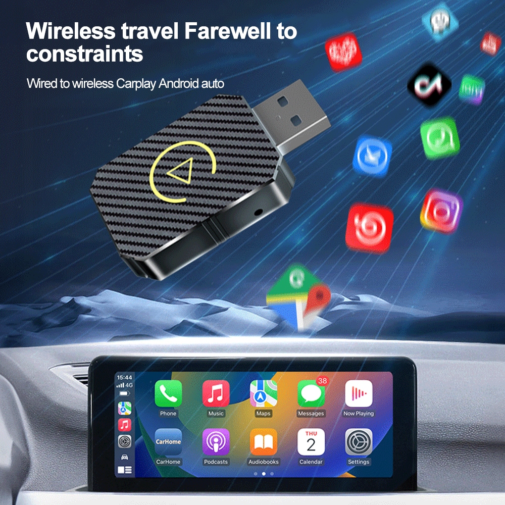 2w1 bezprzewodowy adapter Carplay do Apple iOS Android Auto Smart USB Plug Złącza USB