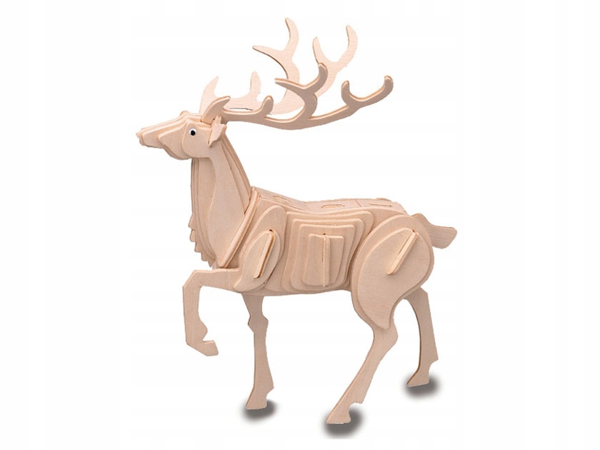 Renifer składanka drewniana puzzle 3D M031