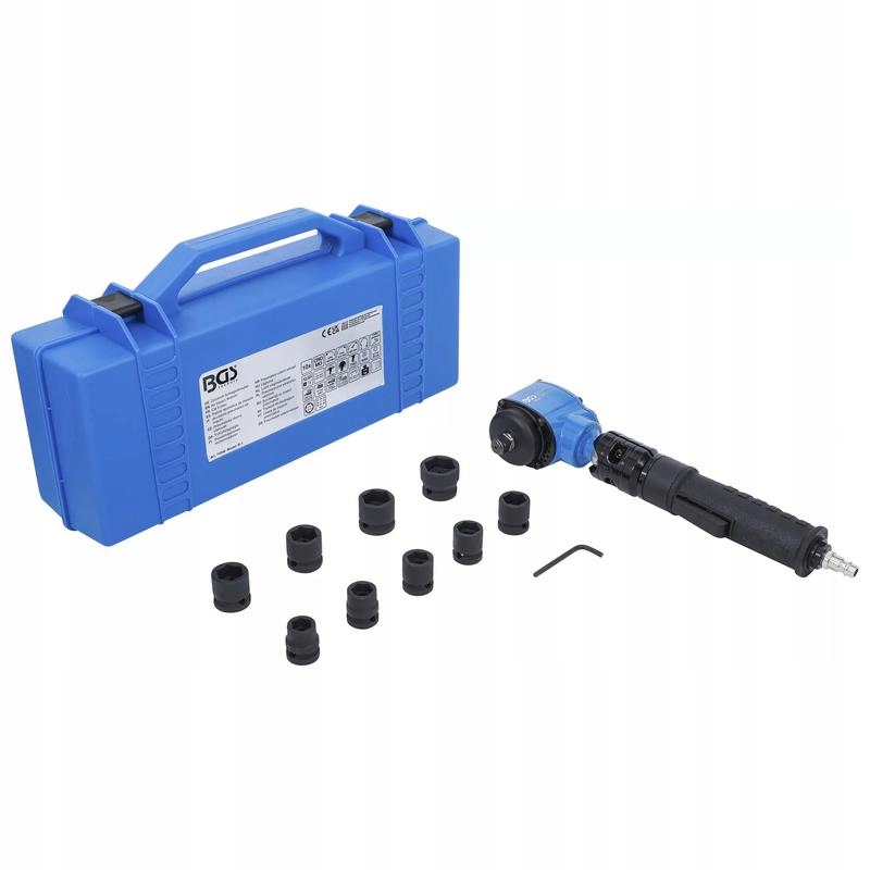 Pneumatická příklepová vrtačka s sadou nástavců 12,5 mm (1/2") 650 Nm Bgs