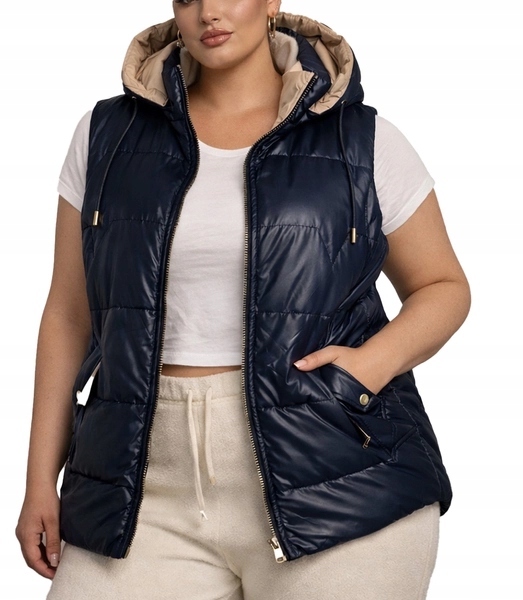 Prošívaný vesta Plus Size stylový přechodný na jaro 7XL