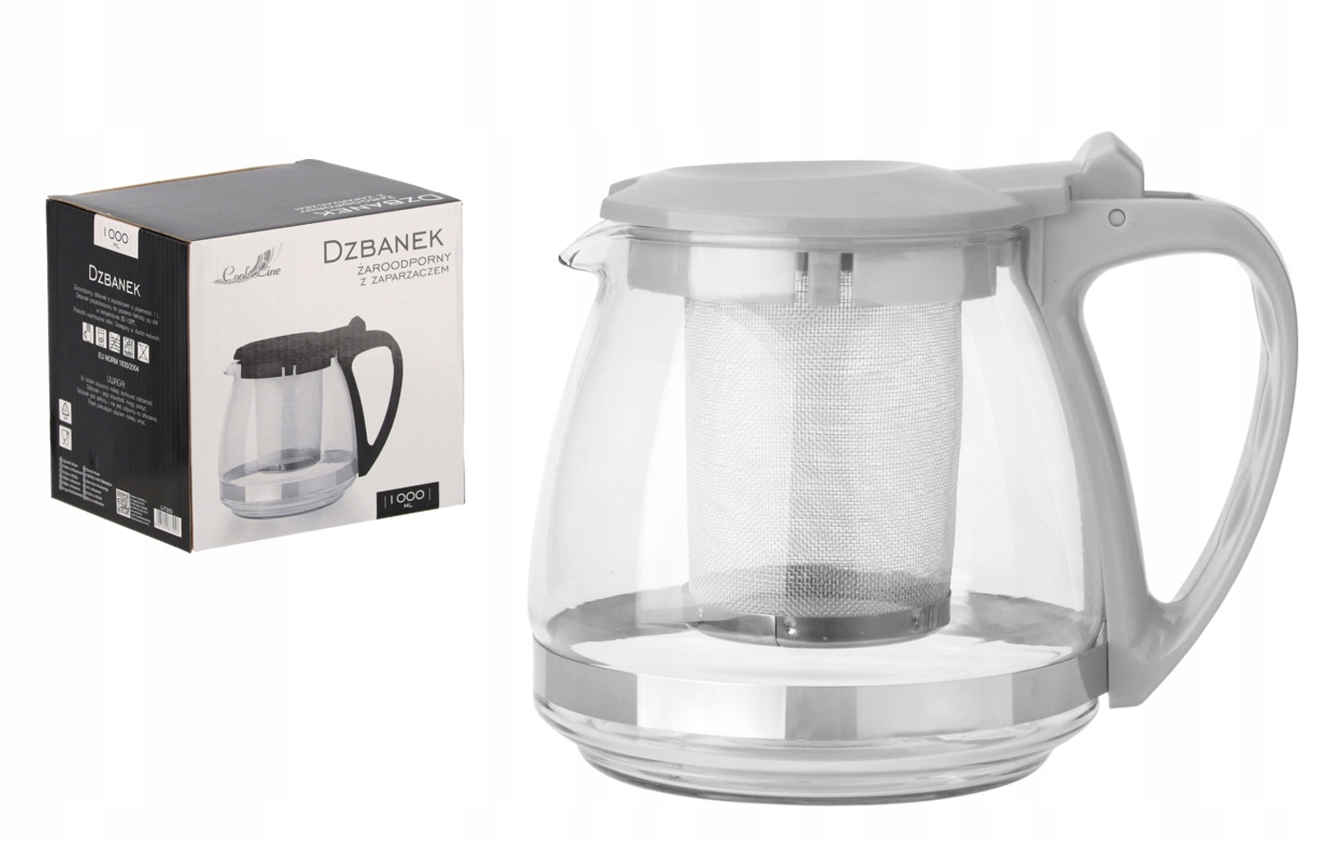 

Dzbanek Do Herbaty Kawy z zaparzaczem 1000ml 3253