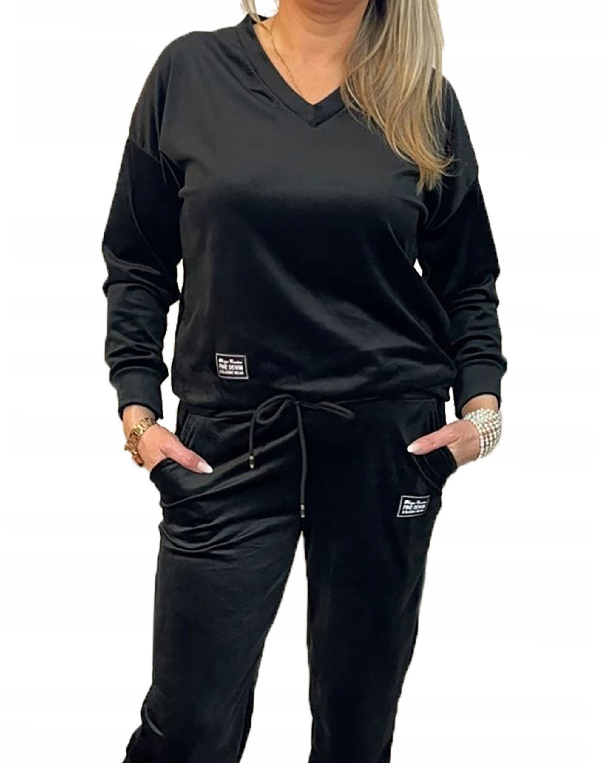 Z402 Teplákovka Teplákovka S Nášivkou Černý vel. 50 (5XL)