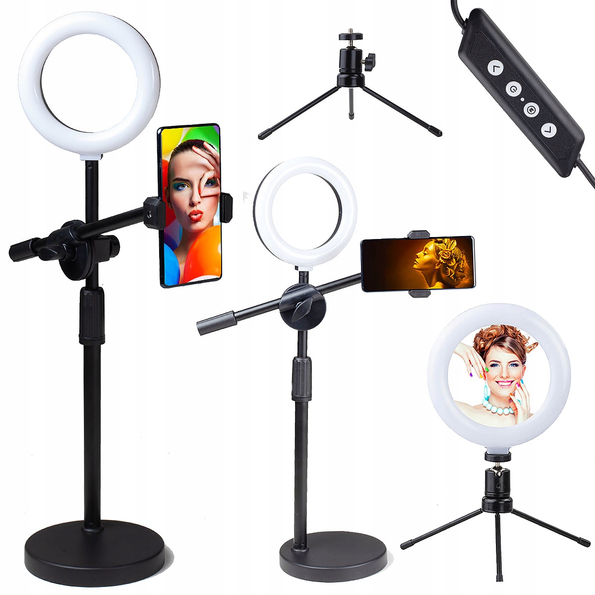 

Zestaw dla youtubera Mocny statyw lampa Ring