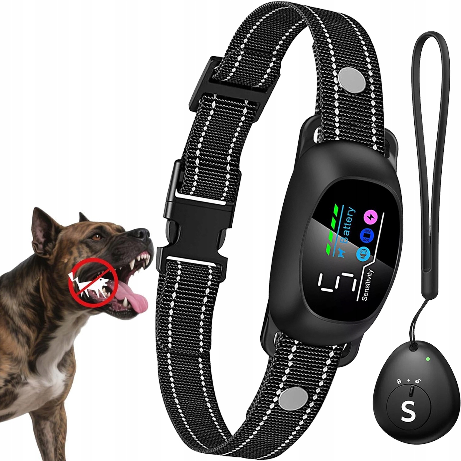 Levně 2v1 Elektrický Protištěkací Obojek Tresura Pro Psa S Led