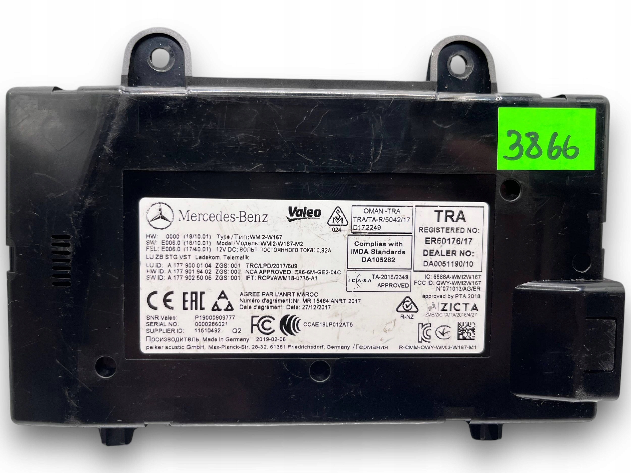 MERCEDES W177 control unit TELEMATIK 1779000104 @M