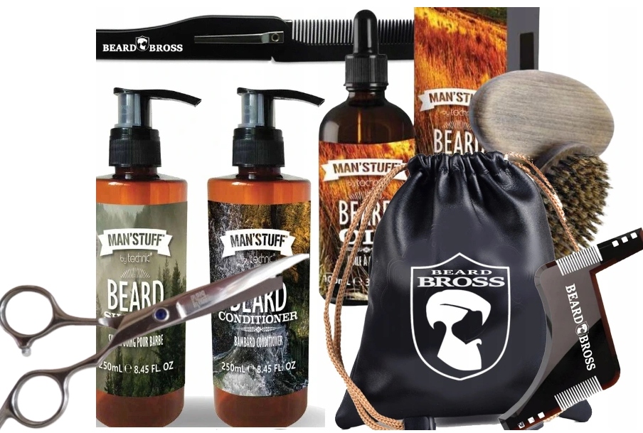 

Zestaw do Brody Szczotka Szablon Nożyczki ETUi