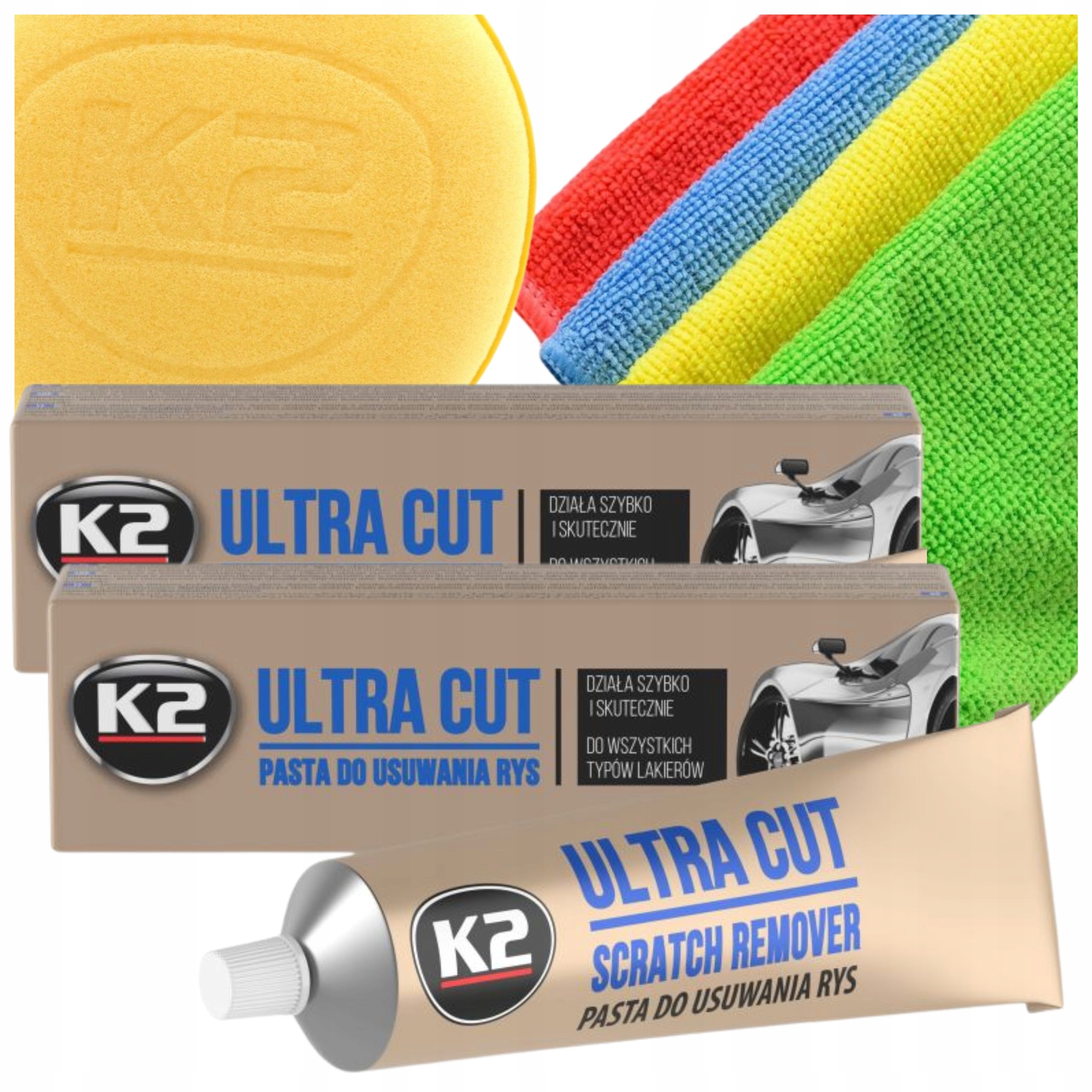 Pasta polerska usuwania rys z lakieru Ręcznego samochodu auta K2 zestaw