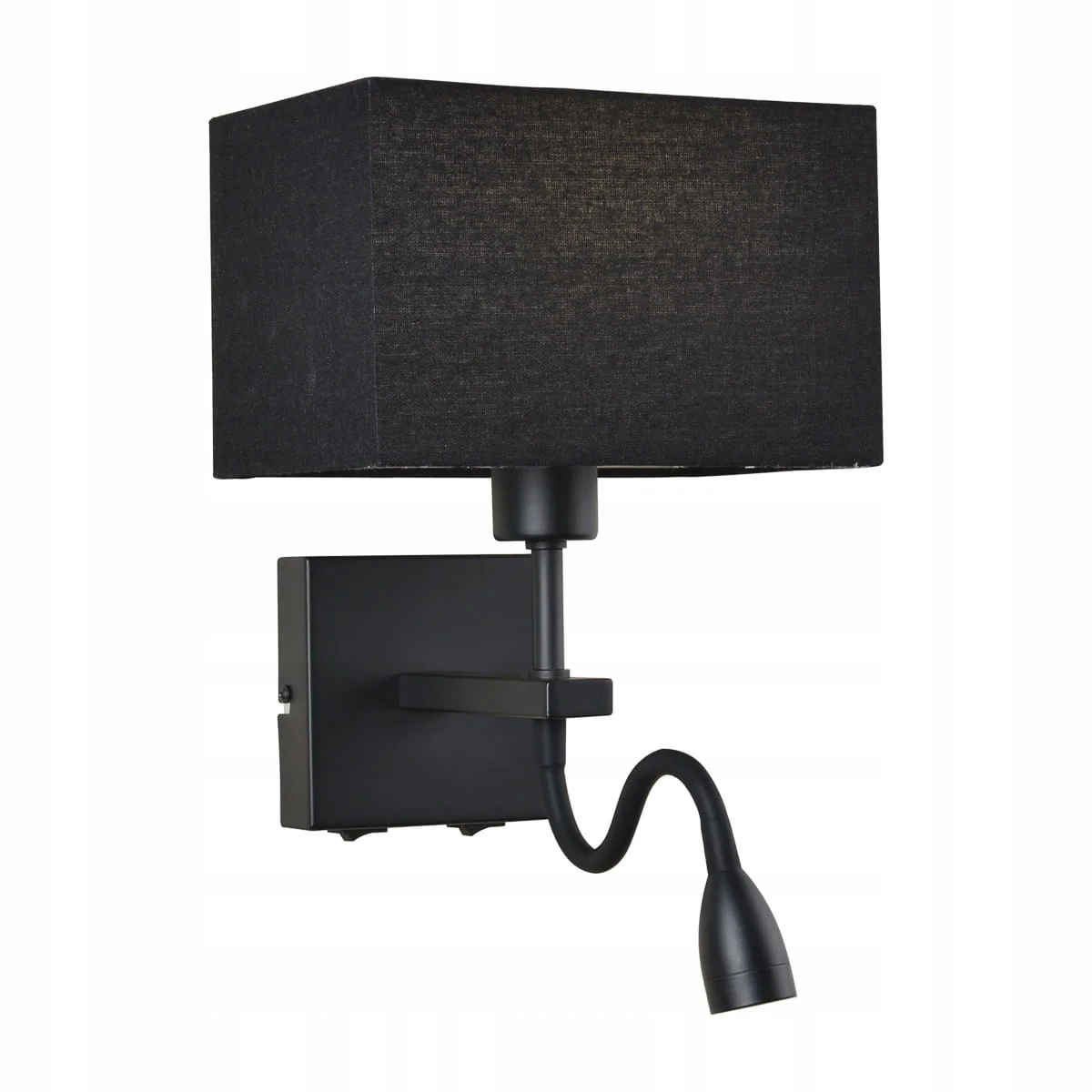 Dvojitá čierna nástenná lampa s lampou na čítanie do spálne Italux