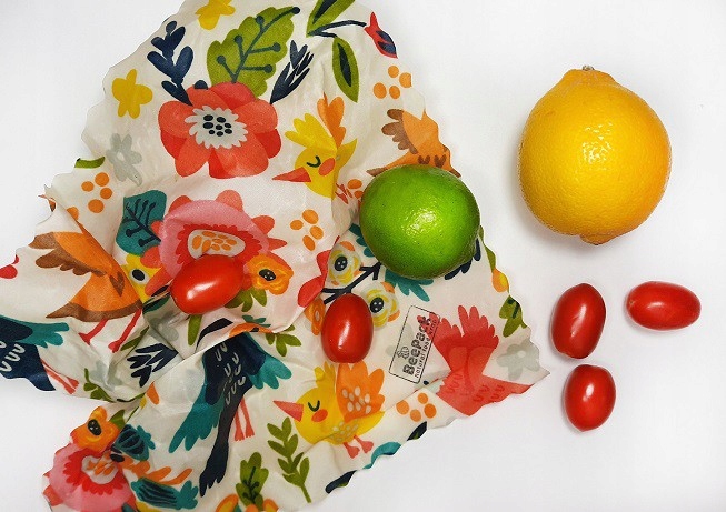 Woskowijka do przechowywania żywności, FOLKOWY ZAWRÓT GŁOWY, L, BeePack Maksymalna szerokość boku 36 cm