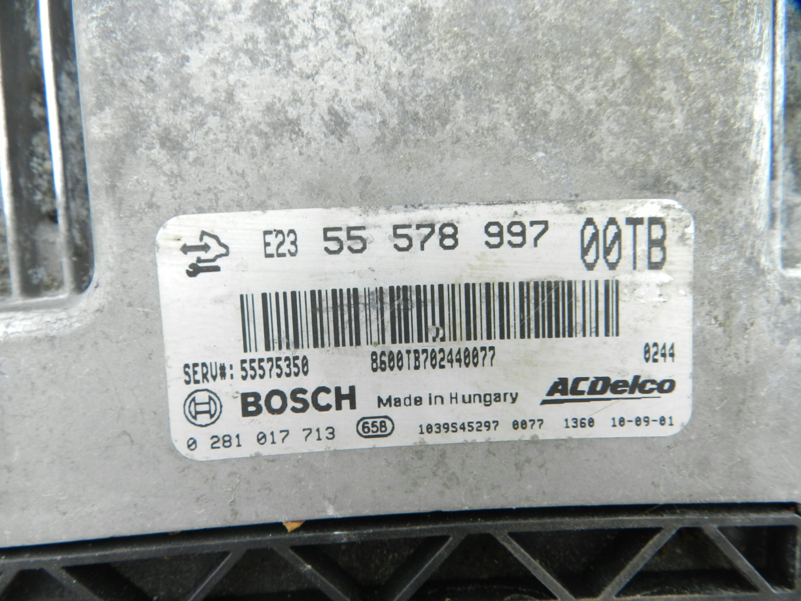 control unit of the engine OPEL CORSA D 1.3 CDTI 55578997