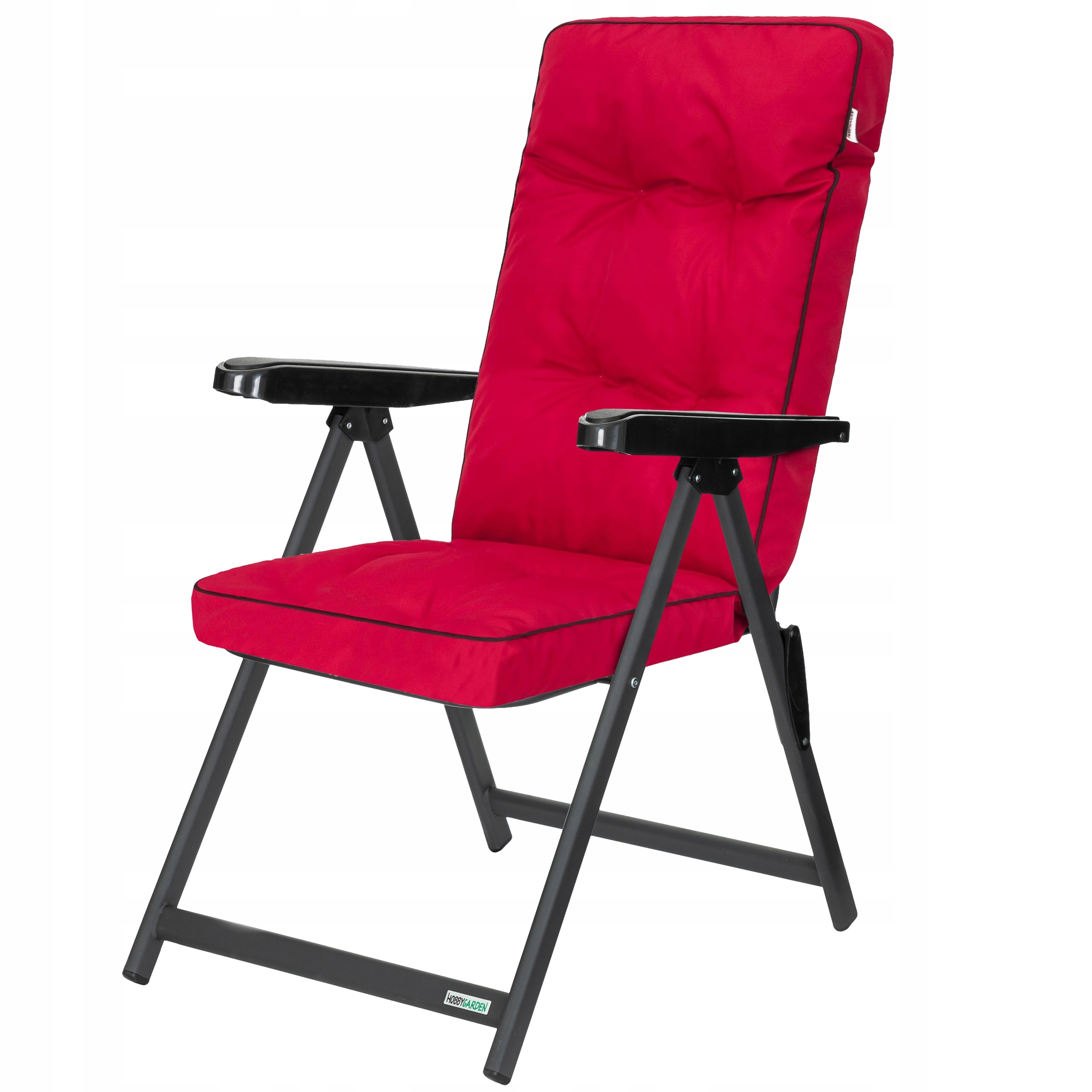 Skládací zahradní křeslo s polštářem Křeslo Lehátko na pláž Nastavení opěradla