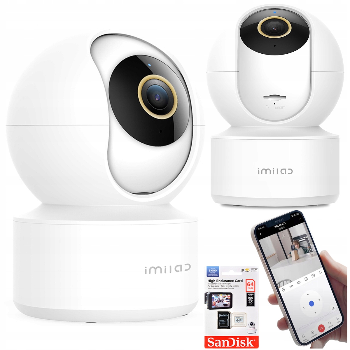 Rotačná Kamera na monitorovanie Pestúnky elektronická 360° Imilab C21 64GB