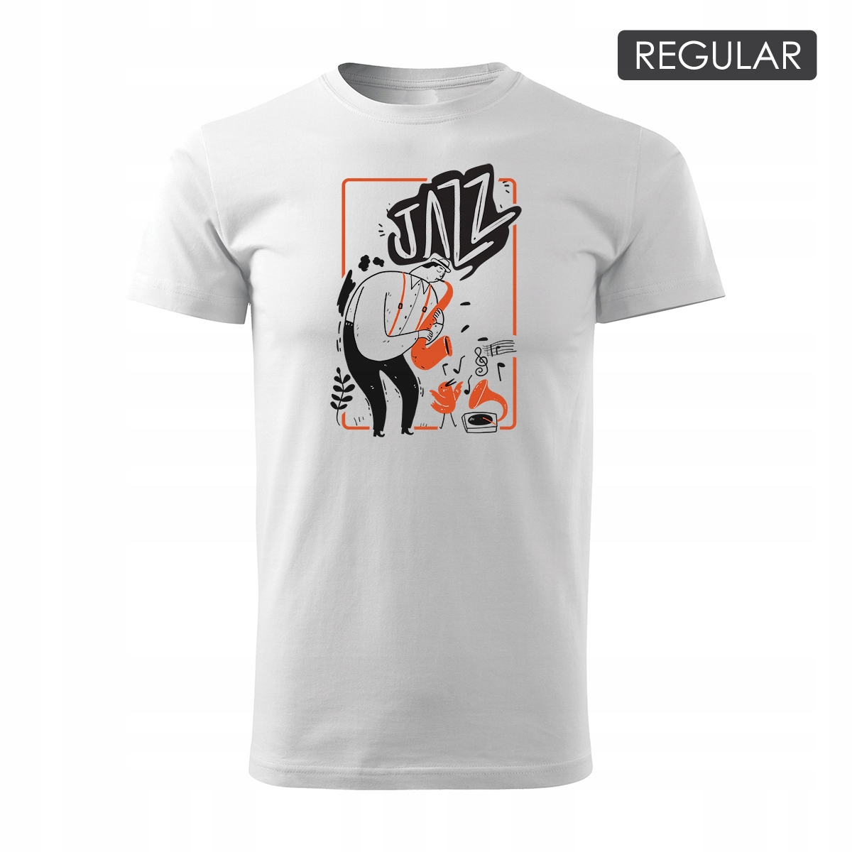 

Koszulka z saksofonem jazz dla muzyka saksofonisty