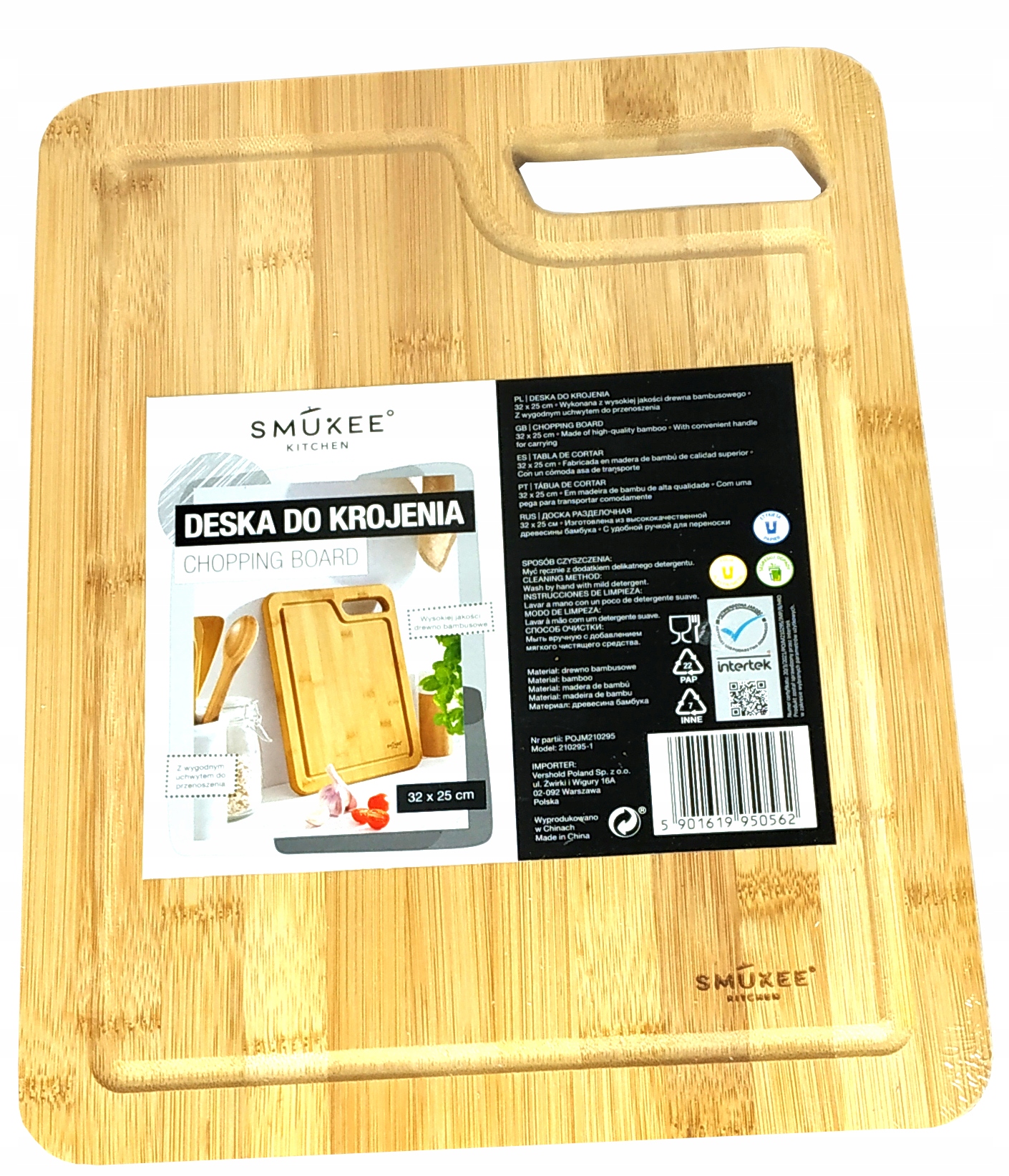 

Smukee Deska Bambusowa Z Uchwytem Do Przenoszenia