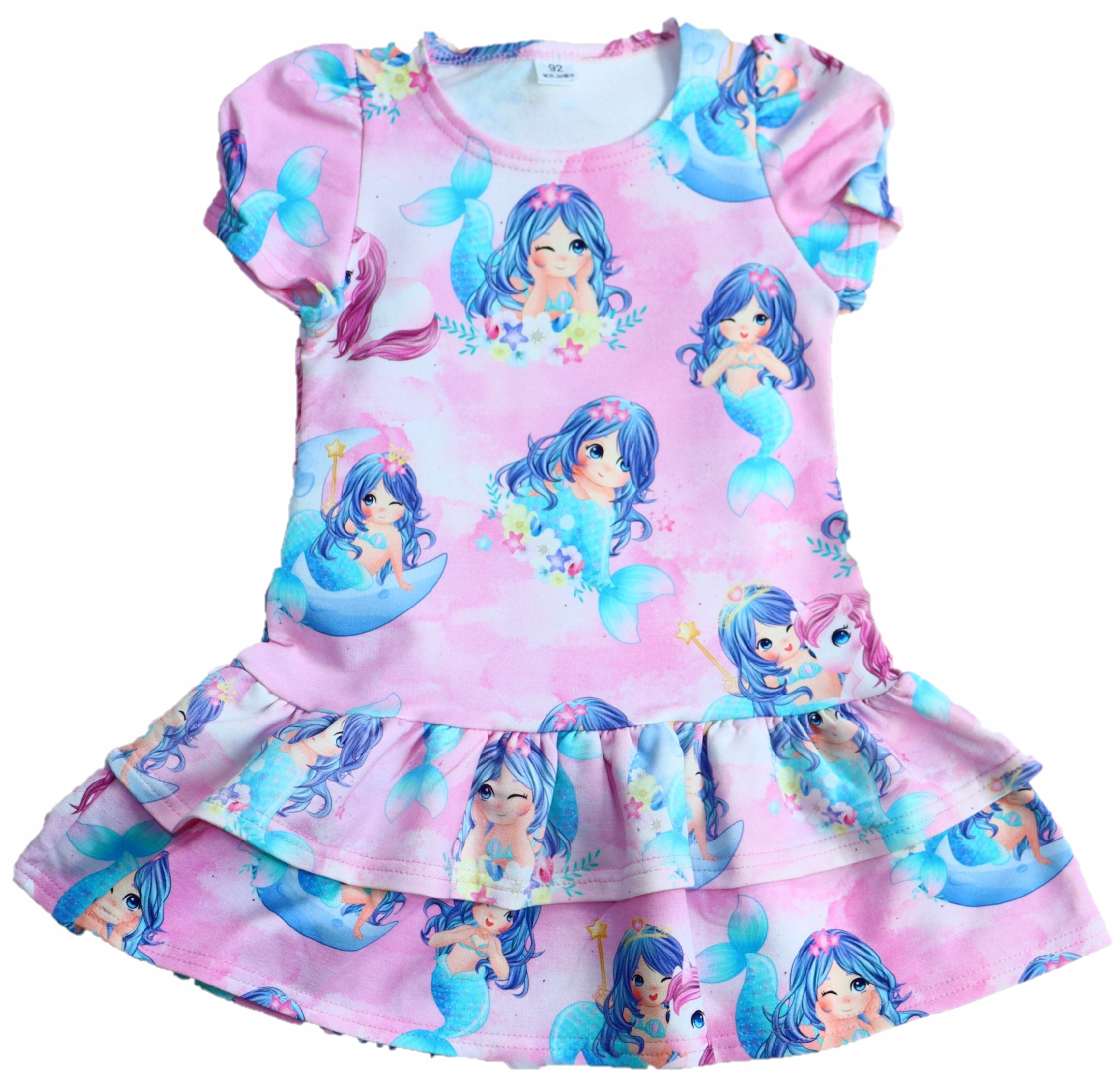 

Sukienka 104 Syrenka falbanki bawełniana wesele