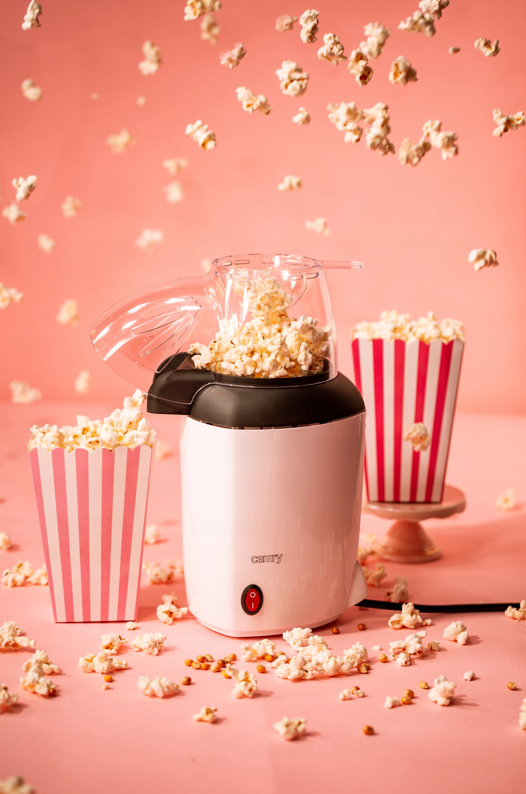 Maszyna do Popcornu CR 4458 - Zdrowy Popcorn Bez Tłuszczu w 2,5 Minuty