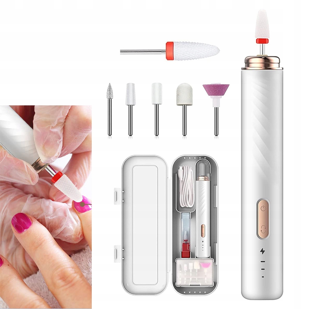 Profesionální Elektrický Pilník Na Nehty Bruska Sada Manikúra Leštička