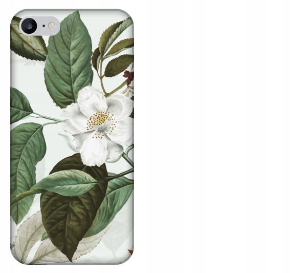 

Etui pokrowiec iPhone 8 Kwiat bialy akwarela