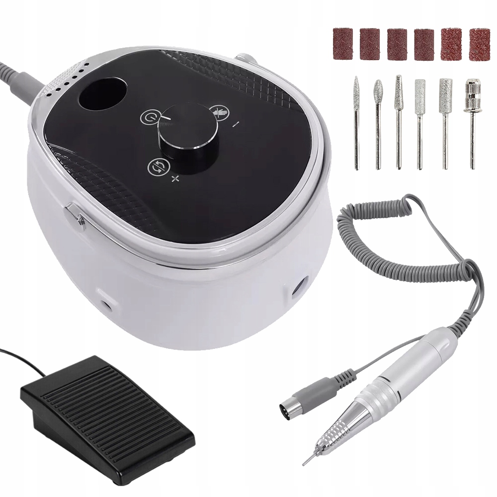 Bruska Na Nehty Manikúra Pedikúra Nastavitelná Rychlost 6 Fréz Pedál