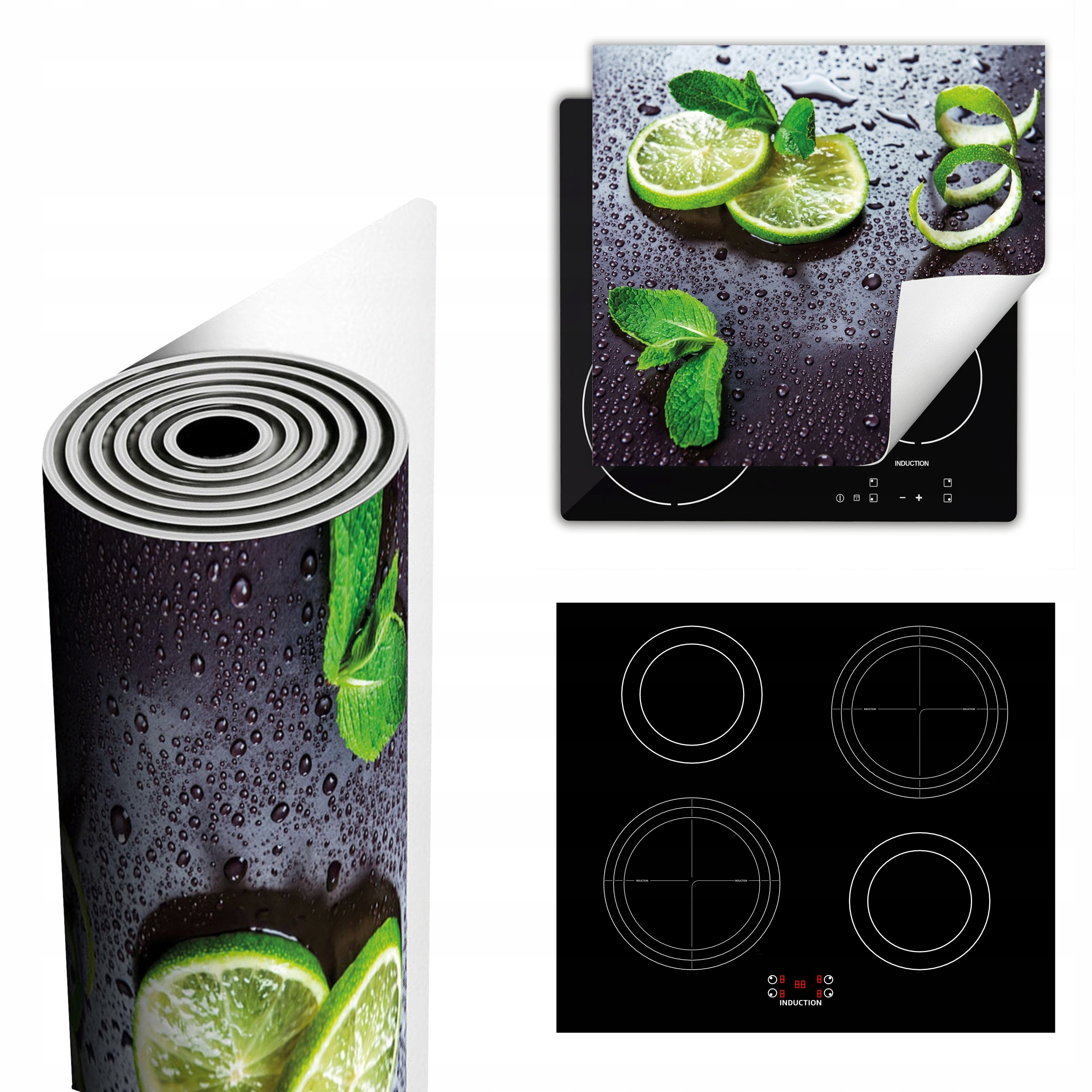 Ochranná Podložka Na Sporák Má Více Místa 60x52 zelená limetková