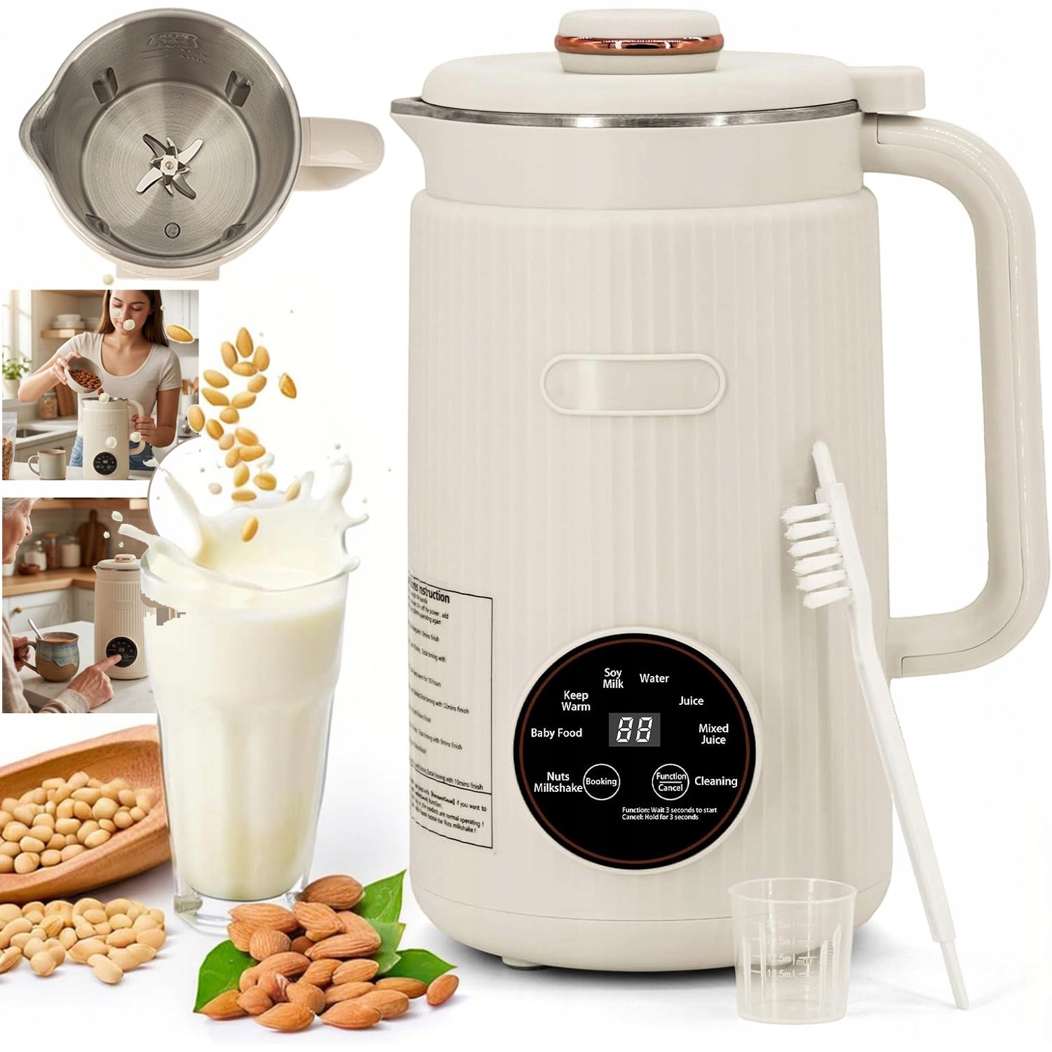 Automatický Mixér Na Ovesné Mléko A Oříškové Koktejly 1.2 L