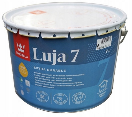 Tikkurila Luja Matt 7 Farba Odporna Na Wilgoć Biała Baza A 9L