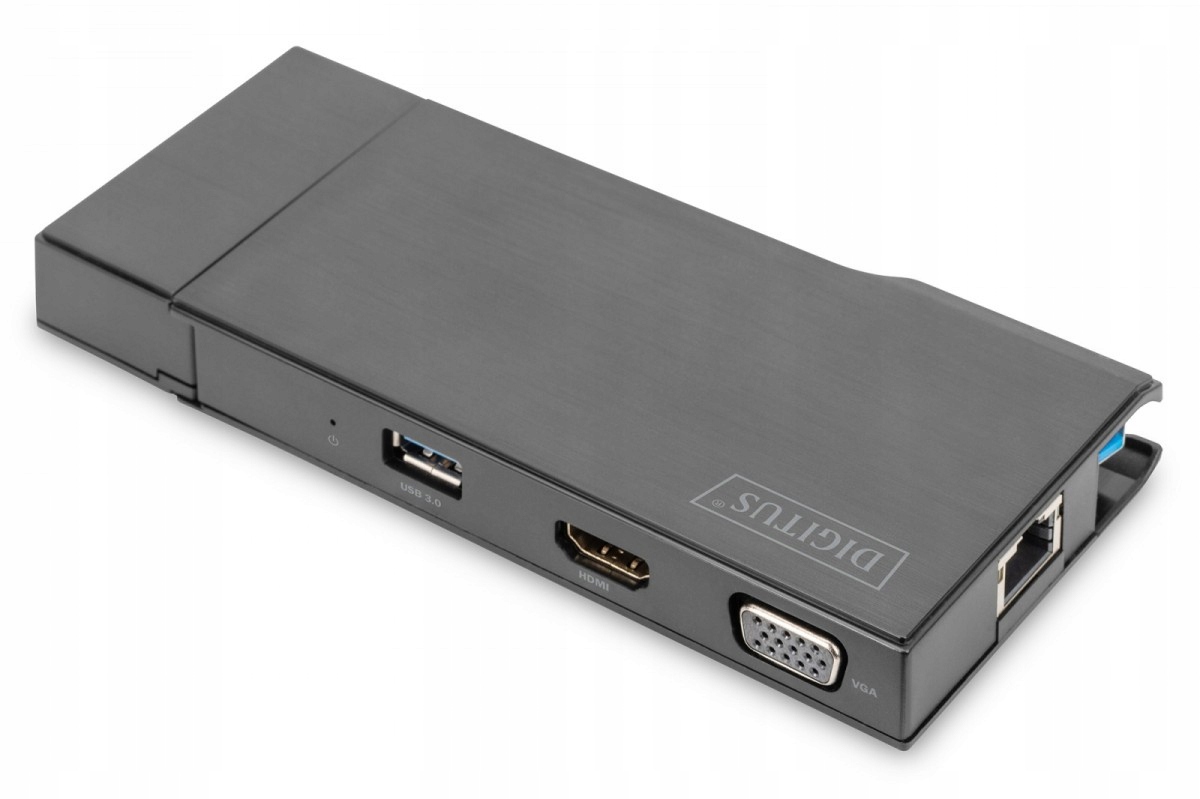 Stacja dokujaca Digitus Usb Typ A 7-portow 4K 30Hz Hdmi Vga 2x Usb 30 Sd mi