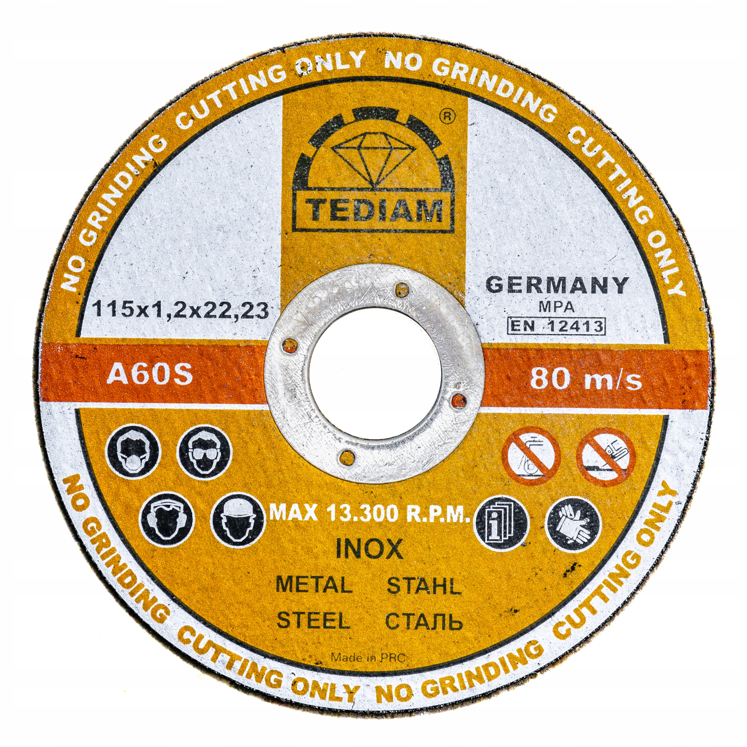 

Tarcza Do Cięcia Metal-inox 115 x 1,2 Tediam 2w1