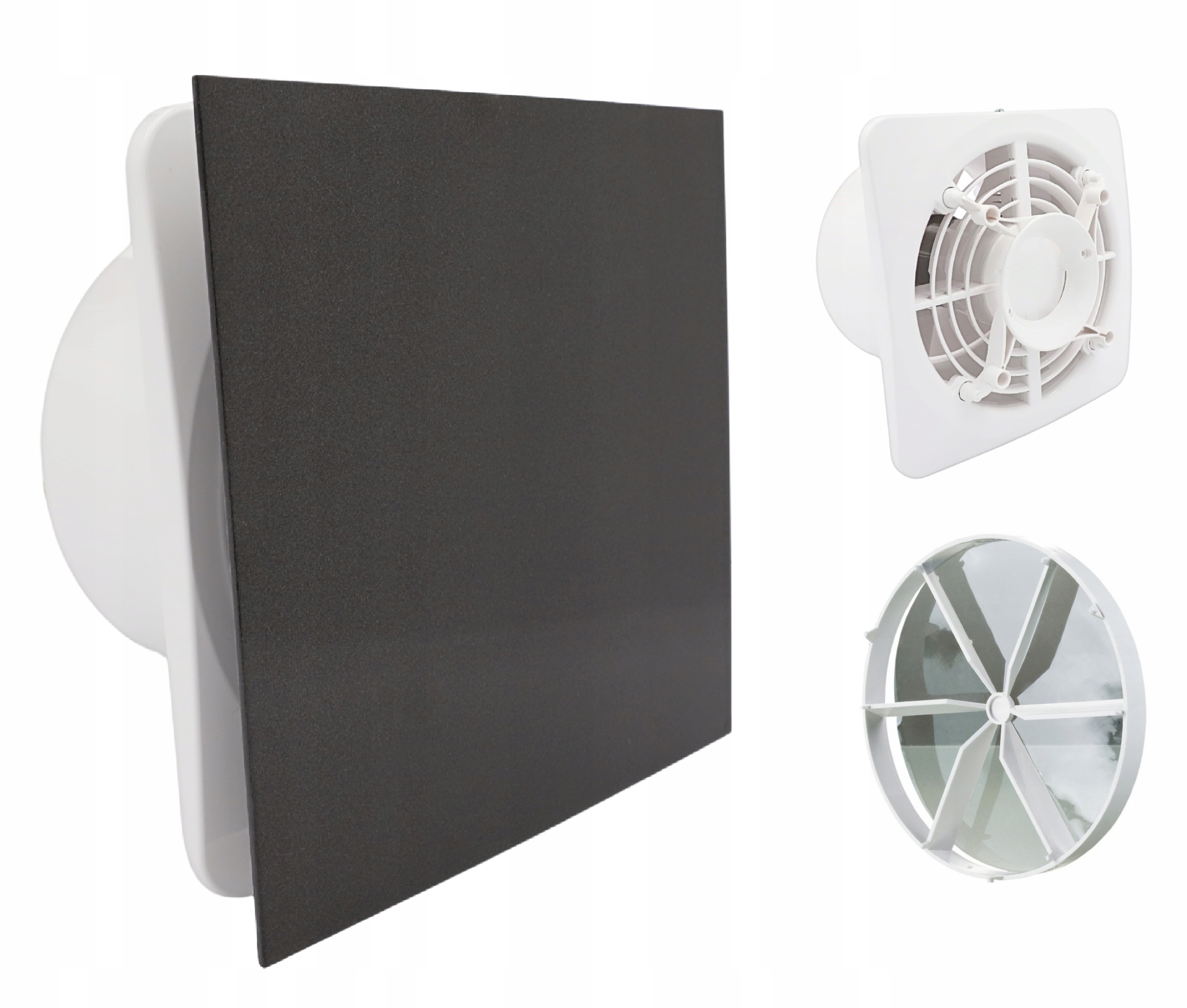 Koupelnový Ventilátor Vents FI150 Snímač vlhkosti Časovač Panel Černý Ventil